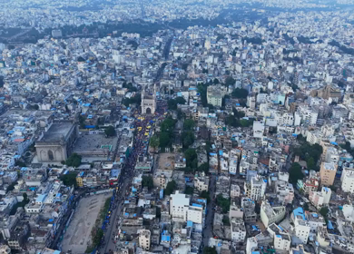Aerial View of Charminar Hyderabad Telangana India