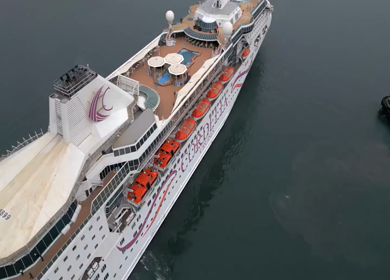 20th August 2026 : Aerial View of Chennai Port with Cruise Ship Tamil Nadu India