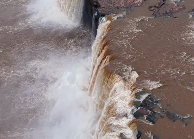 Aerial View of Chitrakote Waterfalls Chhattisgarh India