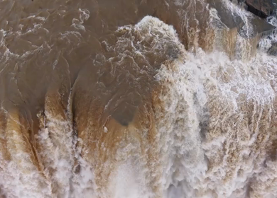 Aerial View of Chitrakote Waterfalls Chhattisgarh India