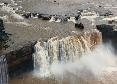 Aerial View of Chitrakote Waterfalls Chhattisgarh India