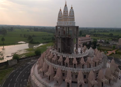 Aerial View of Choubeesee Jain Temple Chanderi Madhya Pradesh