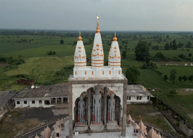 Aerial View of Choubeesee Jain Temple Chanderi Madhya Pradesh