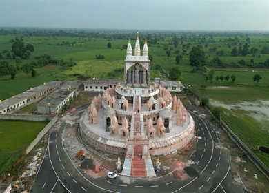Aerial View of Choubeesee Jain Temple Chanderi Madhya Pradesh