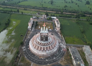 Aerial View of Choubeesee Jain Temple Chanderi Madhya Pradesh