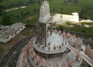 Aerial View of Choubeesee Jain Temple Chanderi Madhya Pradesh