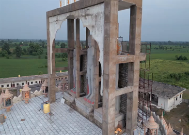 Aerial View of Choubeesee Jain Temple Chanderi Madhya Pradesh