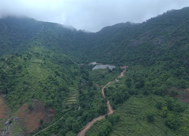 Aerial View of Densely Forested Mountain Ranges in Andhra Pradesh