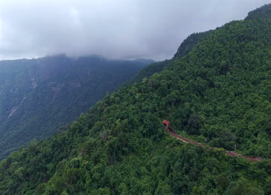 Aerial View of Densely Forested Mountain Ranges in Andhra Pradesh