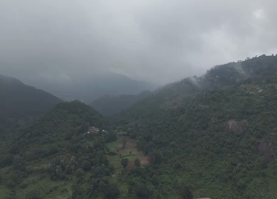 Aerial View of Densely Forested Mountain Ranges in Andhra Pradesh