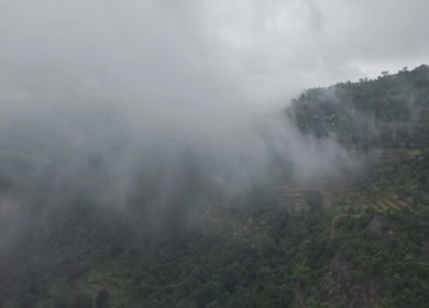 Aerial View of Densely Forested Mountain Ranges in Andhra Pradesh
