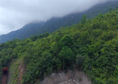 Aerial View of Densely Forested Mountain Ranges in Andhra Pradesh