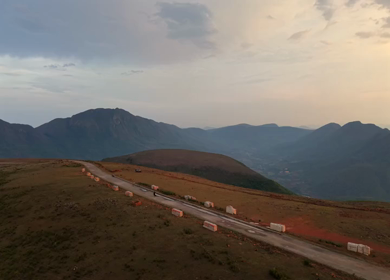 Aerial View of Deomali Hill in Koraput District, Odisha, India