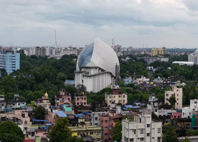 Aerial View of Dhono Dhanyo Auditorium in Kolkata