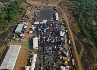 Aerial View of Drift Event at Aamby Valley Air Strip, Lonavala, Maharashtra