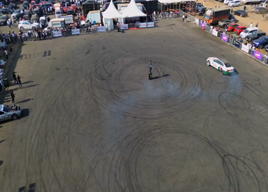 07th December 2025 : Aerial View of Drift Event at Aamby Valley Air Strip, Lonavala, Maharashtra