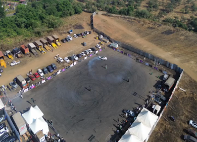 07th December 2025 : Aerial View of Drift Event at Aamby Valley Air Strip, Lonavala, Maharashtra