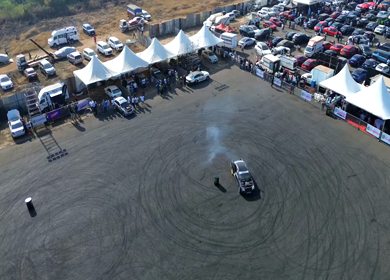 07th December 2025 : Aerial View of Drift Event at Aamby Valley Air Strip, Lonavala, Maharashtra