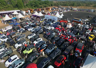07th December 2025 : Aerial View of Drift Event at Aamby Valley Air Strip, Lonavala, Maharashtra