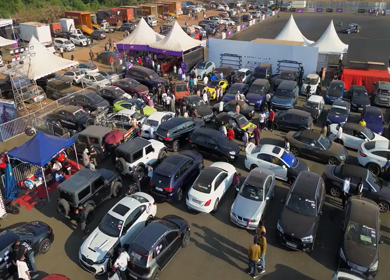 07th December 2025 : Aerial View of Drift Event at Aamby Valley Air Strip, Lonavala, Maharashtra