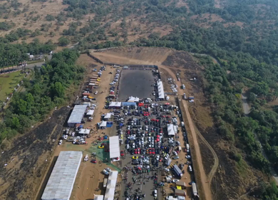 Aerial View of Drift Event at Aamby Valley Air Strip, Lonavala, Maharashtra