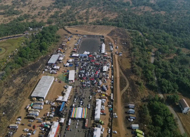 Aerial View of Drift Event at Aamby Valley Air Strip, Lonavala, Maharashtra