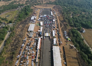 Aerial View of Drift Event at Aamby Valley Air Strip, Lonavala, Maharashtra