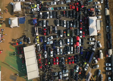 Aerial View of Drift Event at Aamby Valley Air Strip, Lonavala, Maharashtra