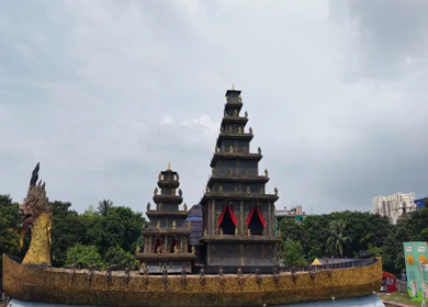 28th September 2025 : Aerial View of Durga Puja Pandal Festival in Kolkata