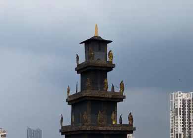 Aerial View of Durga Puja Pandal Festival in Kolkata