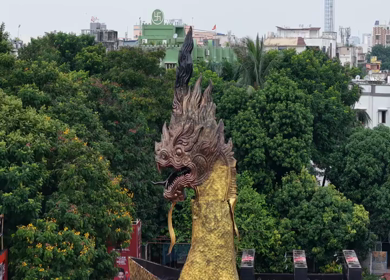 28th September 2025 : Aerial View of Durga Puja Pandal Festival in Kolkata