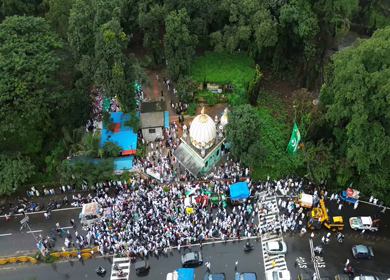 Aerial View of Eid Milad-un-Nabi Procession in Khopoli, Maharashtra