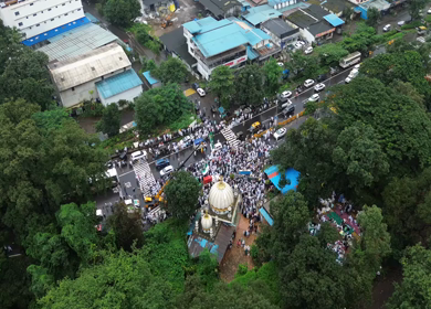 Aerial View of Eid Milad-un-Nabi Procession in Khopoli, Maharashtra