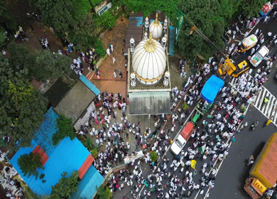 Aerial View of Eid Milad-un-Nabi Procession in Khopoli, Maharashtra