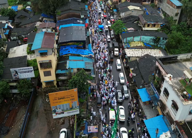 Aerial View of Eid Milad-un-Nabi Procession in Khopoli, Maharashtra
