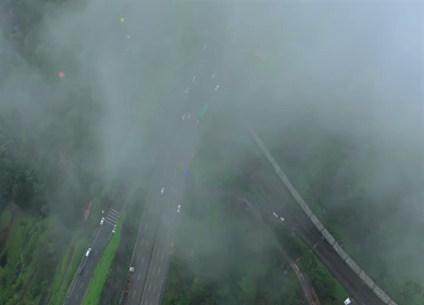Aerial View of Expressway and Mountain Landscape in Khandala Maharashtra