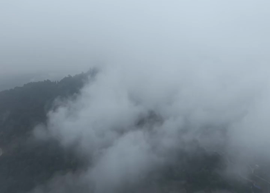 Aerial View of Fog Covered Hills in Aalo Arunachal Pradesh India