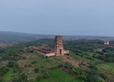 Aerial View of Gandikota Fort Temple in Andhra Pradesh India