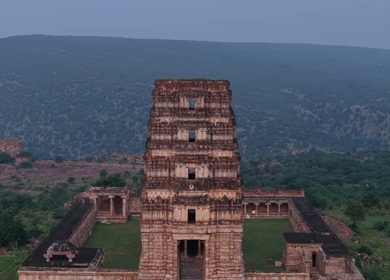 Aerial View of Gandikota Fort Temple in Andhra Pradesh India