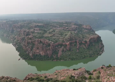 Aerial View of Gandikota Canyon and Pennar River in Andhra Pradesh India