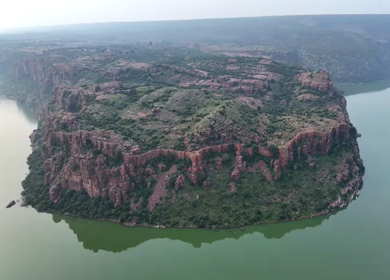 Aerial View of Gandikota Canyon and Pennar River in Andhra Pradesh India