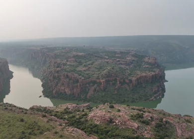 Aerial View of Gandikota Canyon and Pennar River in Andhra Pradesh India