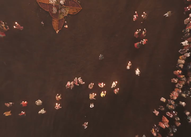 Aerial View of Garba Celebration in Bhopal, Madhya Pradesh, India