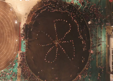 Aerial View of Garba Celebration in Bhopal, Madhya Pradesh, India