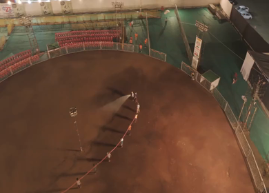 Aerial View of Garba Ground Preparation in Bhopal, India
