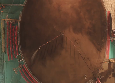 Aerial View of Garba Ground Preparation in Bhopal, India