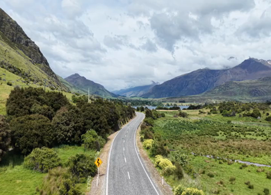 Aerial View of Glendhu Bay and Lake Wanaka Scenic Landscape New Zealand