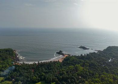 Aerial View of Gokarna Beach and Arabian Sea, Karnataka