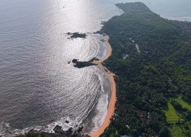 Aerial View of Gokarna Beach and Arabian Sea, Karnataka