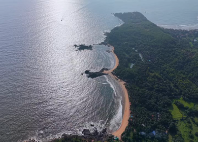Aerial View of Gokarna Beach and Arabian Sea, Karnataka